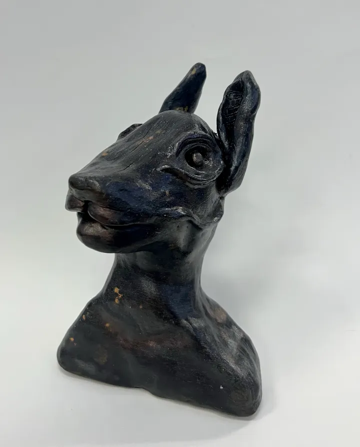 Clay bust art lesson