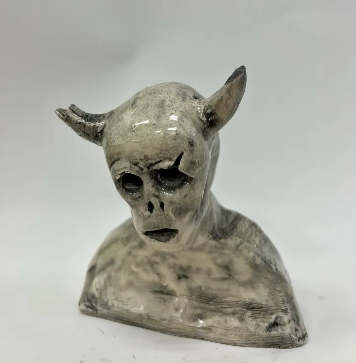Clay bust art lesson