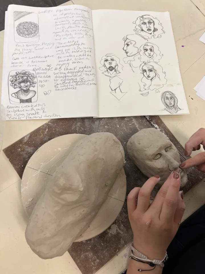 Clay Bust Art Lesson