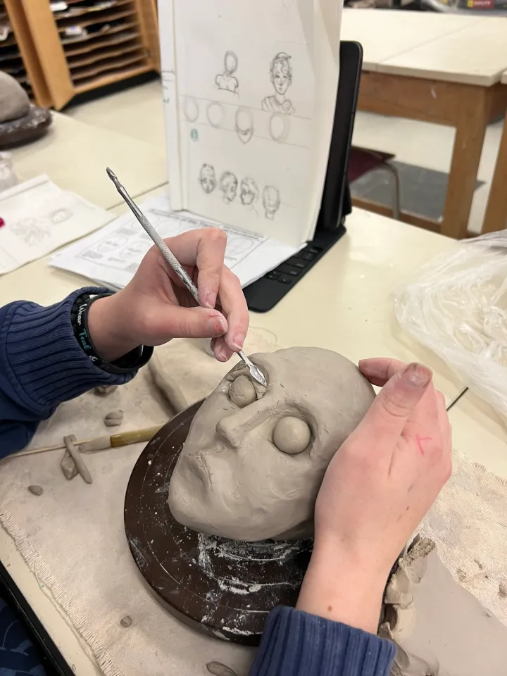 Clay Bust Art Lesson