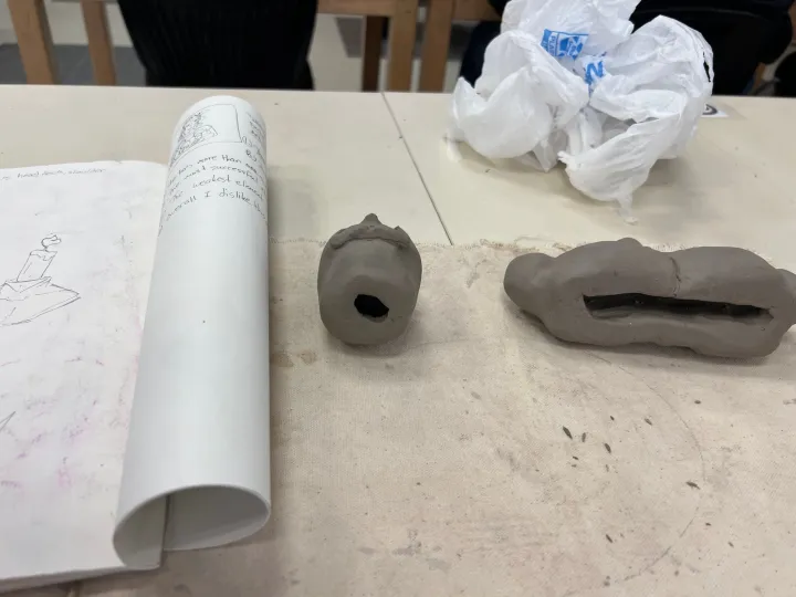 clay bust art lesson