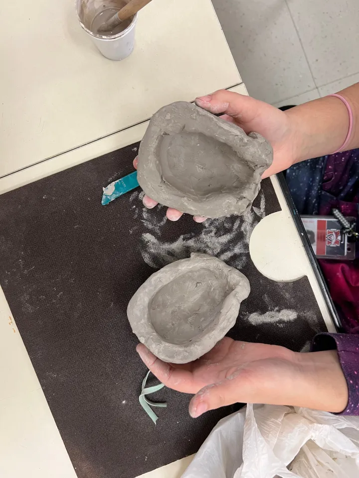 clay bust art lesson