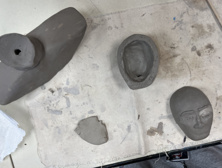 clay bust art lesson