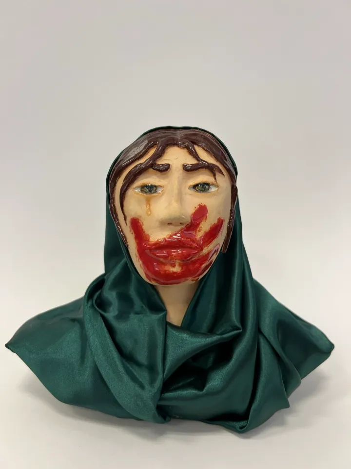 clay bust sculpture