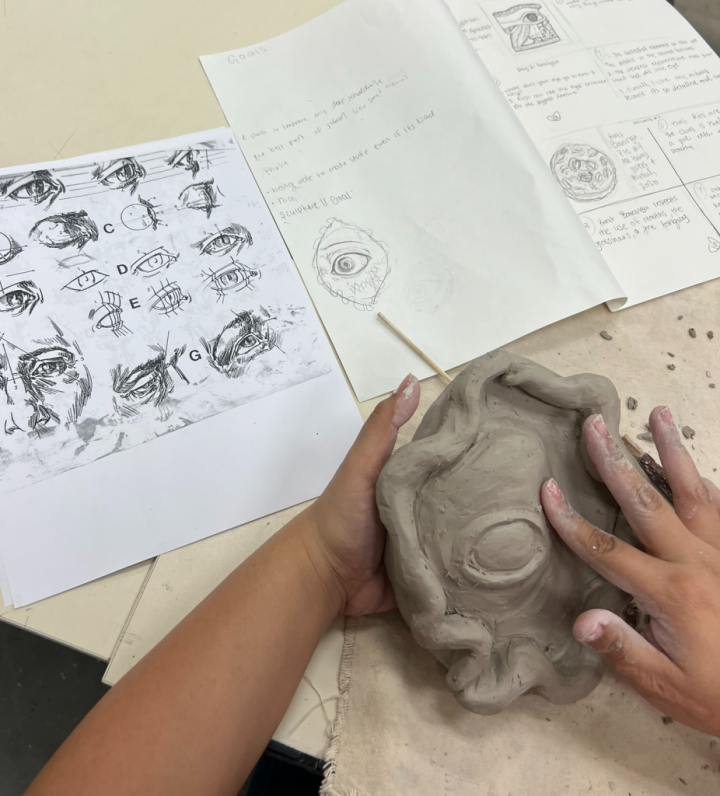 clay facial feature slab lesson