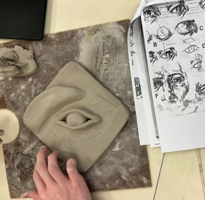 clay facial feature slab lesson