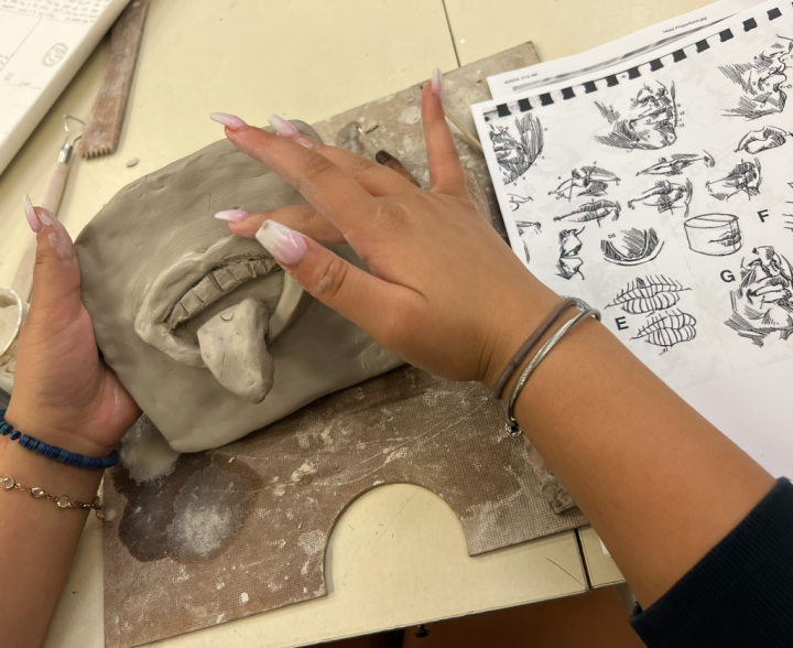 clay facial feature slab lesson
