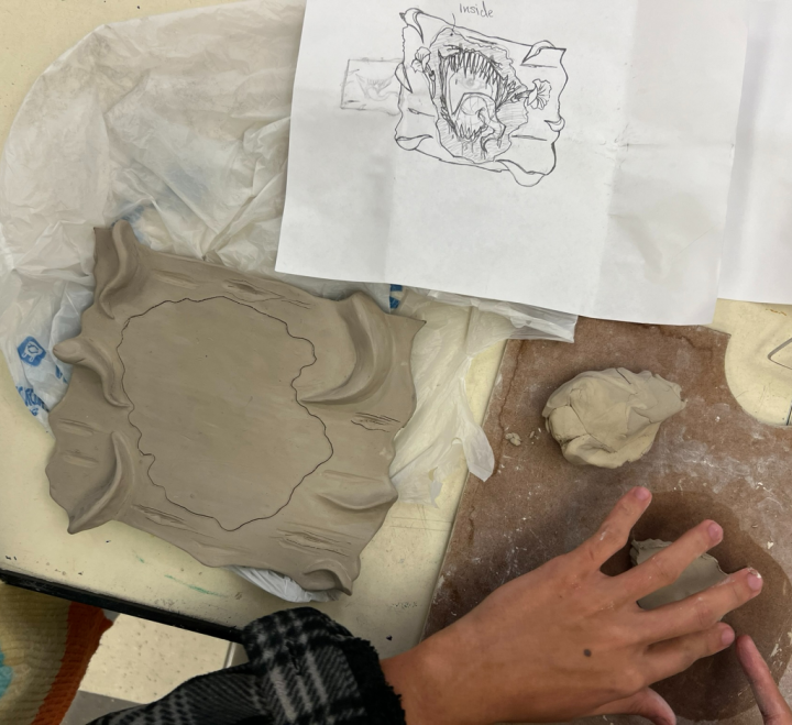 clay facial feature slab lesson