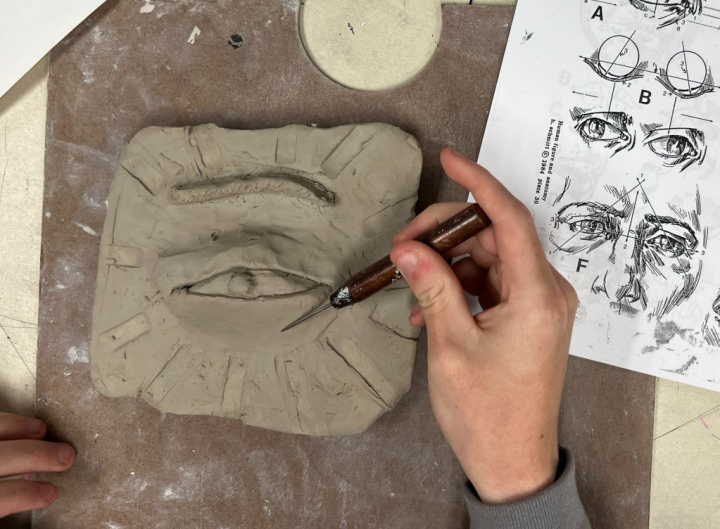 clay facial feature slab lesson