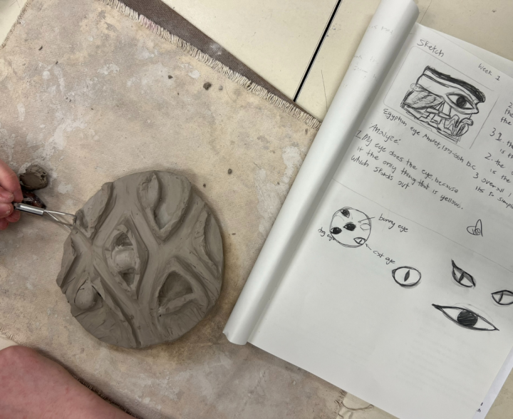 clay facial feature slab lesson