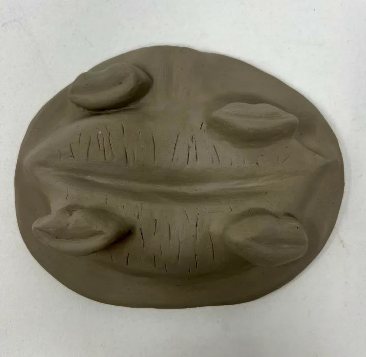clay facial fragment slab