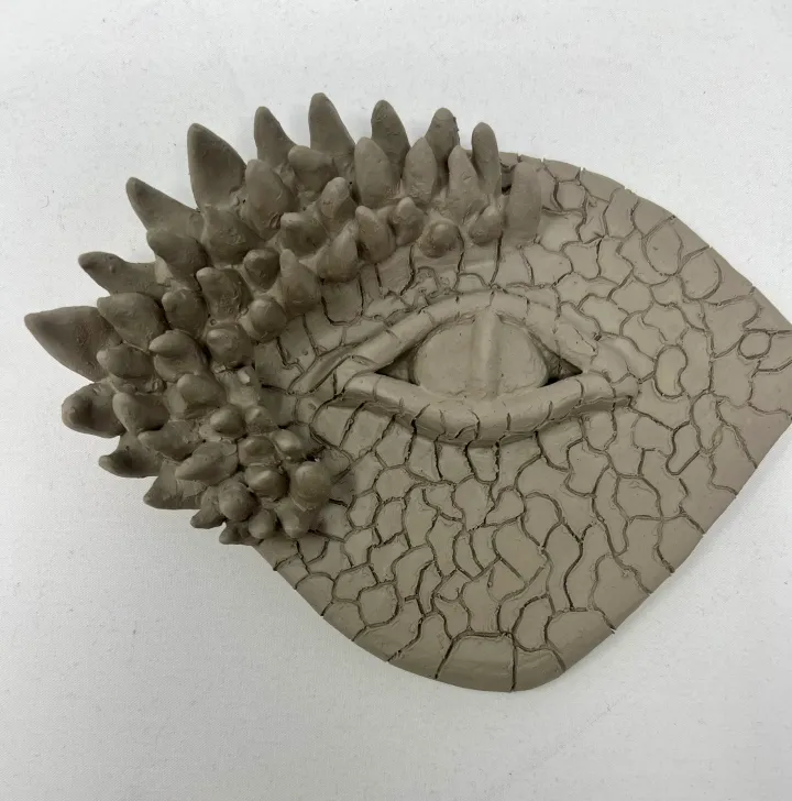 clay facial fragment slab