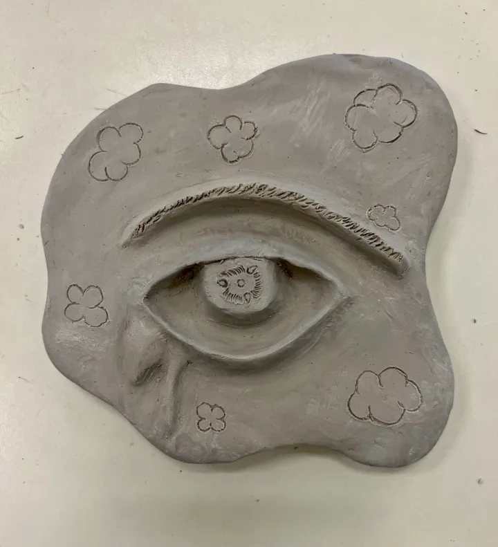 clay facial feature slab lesson