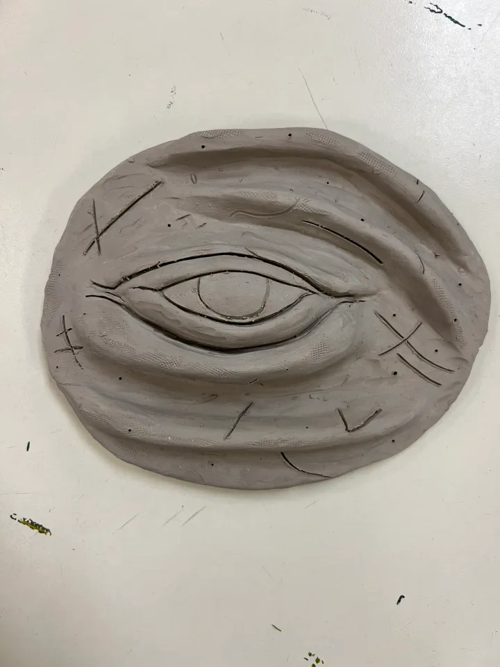 clay facial feature slab lesson