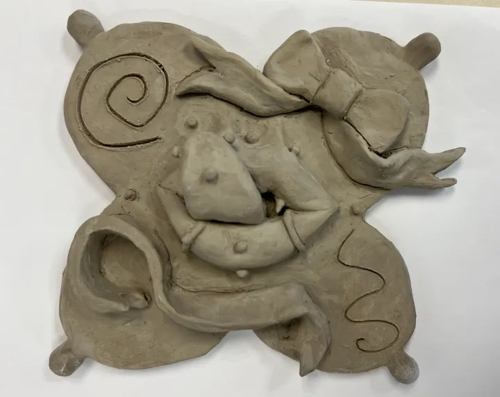 clay facial feature slab lesson