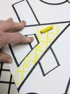 Non Objective Texture Crayon Resist