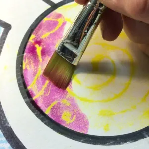 Non Objective Texture Crayon Resist