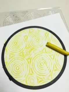 Non Objective Texture Crayon Resist