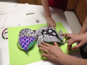 3D Zentangle Paper Sculpture Drawing lesson