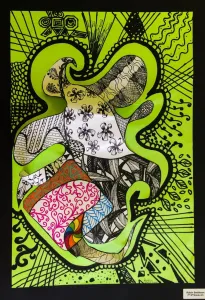 Zentangle Paper Sculpture