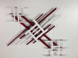 Rhythm Wood Shapes Relief Sculpture