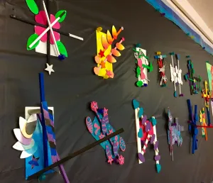 Rhythm Wood Relief Sculpture