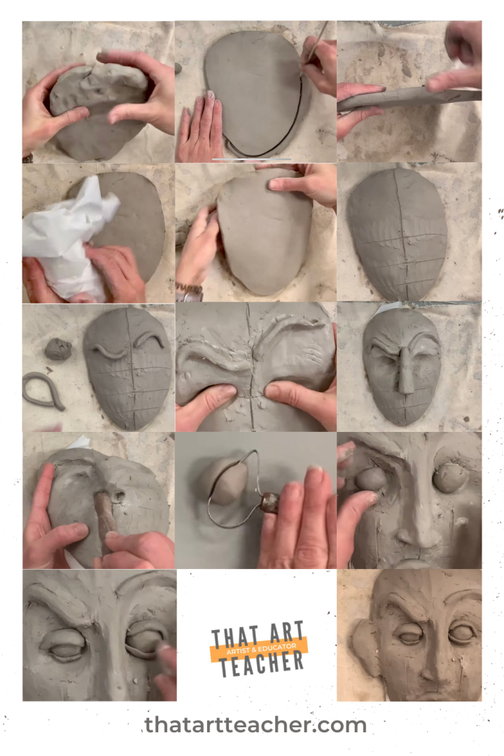 Expressive Clay Portrait Lesson