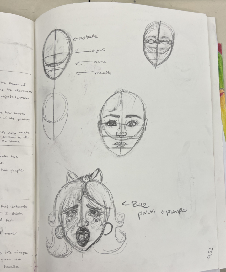 mask sketches for clay