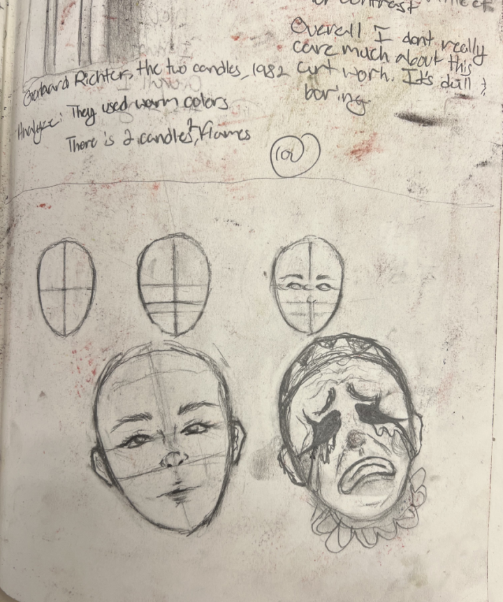 mask sketches for clay
