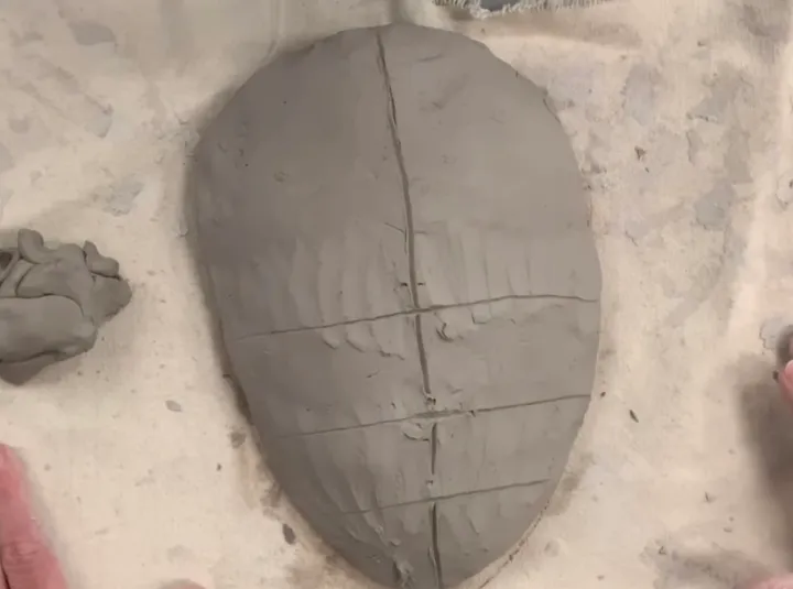 expressive clay portrait