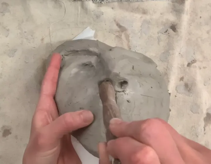 expressive clay portrait