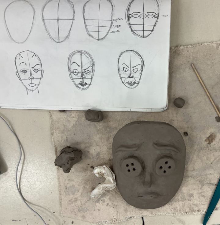 clay mask portrait lesson