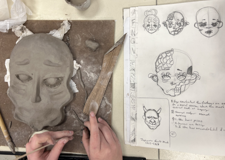 clay mask portrait lesson