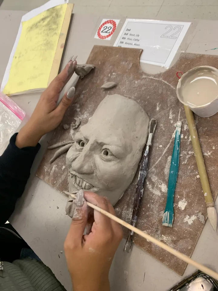 clay mask portrait lesson