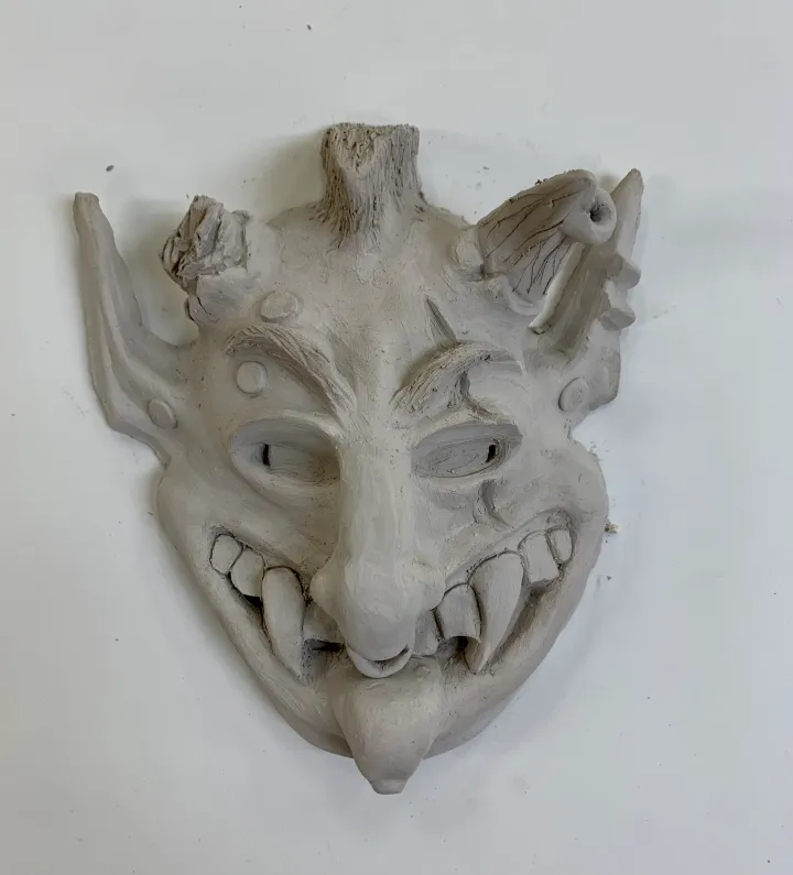 clay portrait mask