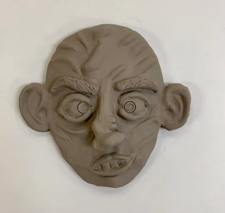 clay portrait mask