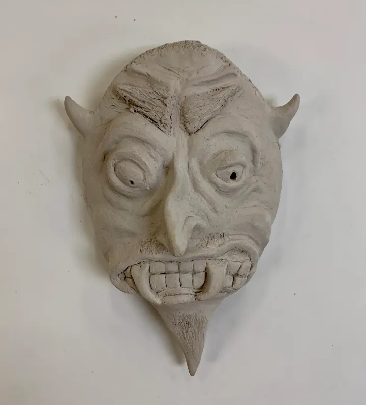 clay portrait mask