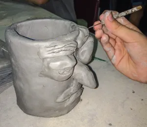 Funny Face Mugs Clay Project Create Art with ME