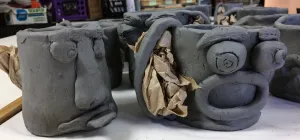 Funny Face Mugs Clay Project Create Art with ME