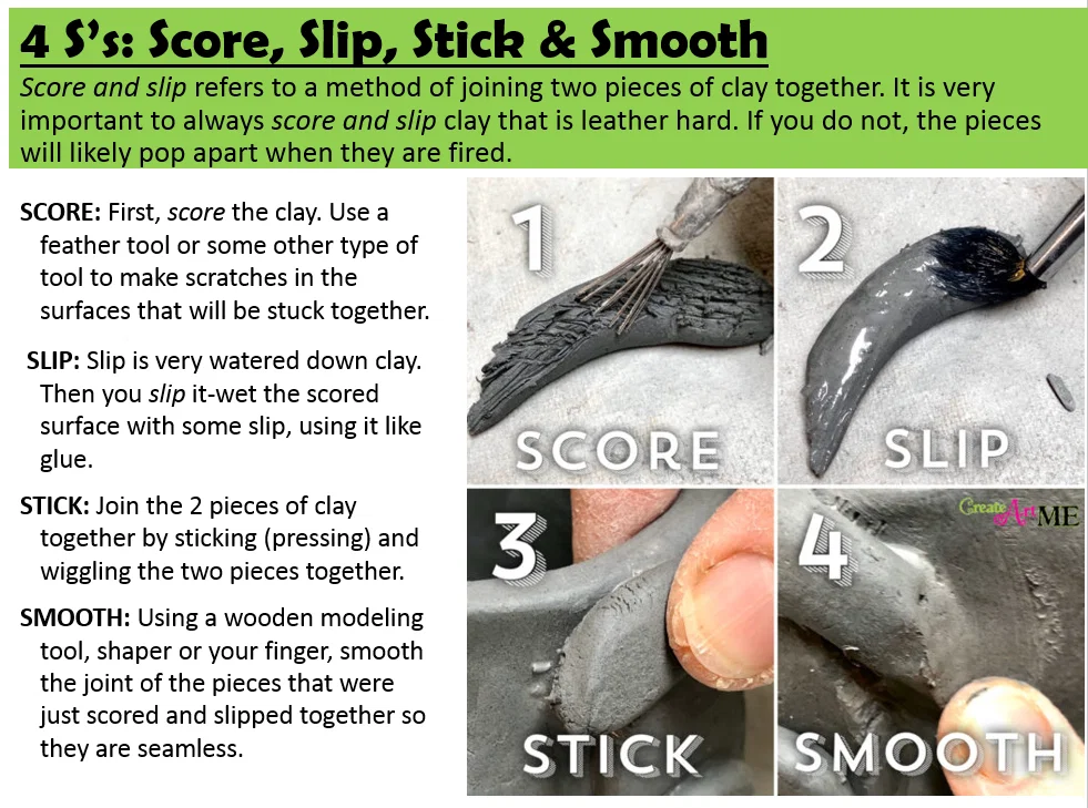 ![Slip Score Stick Smooth -4 S's of Joining Clay