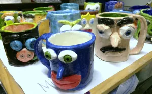 Funny Face Mugs Clay Project Create Art with ME
