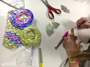 Color Scheme Foil Cardboard Relief Sculpture