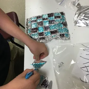 Color Scheme Foil Cardboard Relief Sculpture