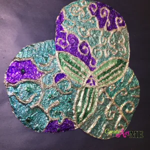 Color Scheme Foil Cardboard Relief Sculpture