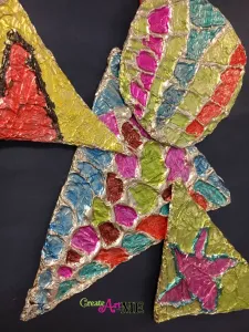 Color Scheme Foil Cardboard Relief Sculpture