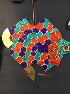 Color Scheme Foil Cardboard Relief Sculpture