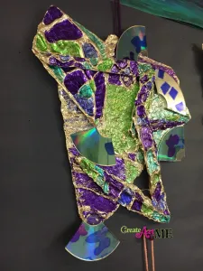 Color Scheme Foil Cardboard Relief Sculpture