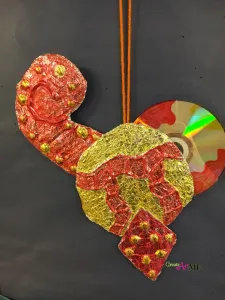 Color Scheme Foil Cardboard Relief Sculpture