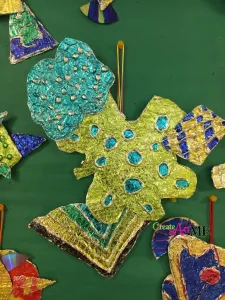 Color Scheme Foil Cardboard Relief Sculpture