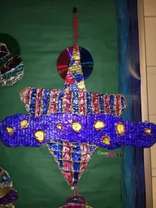 Color Scheme Foil Cardboard Relief Sculpture